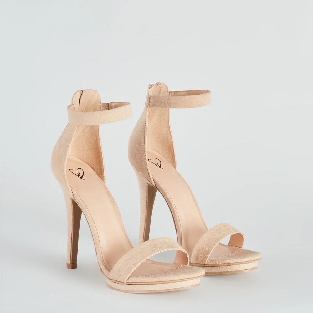 Windsor Nude Ankle Strap Heels